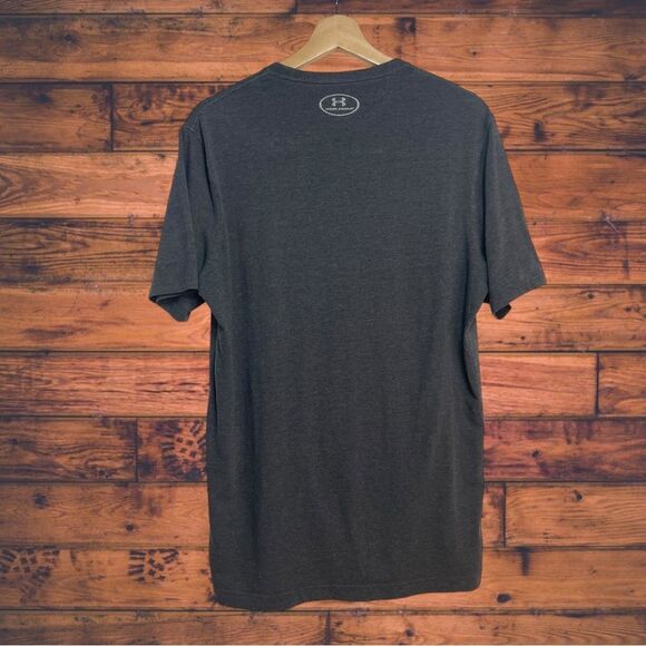 5 for $25🔥Under Armour "Open Season" Grey Short Sleeve T-Shirt Medium - Picture 2 of 7